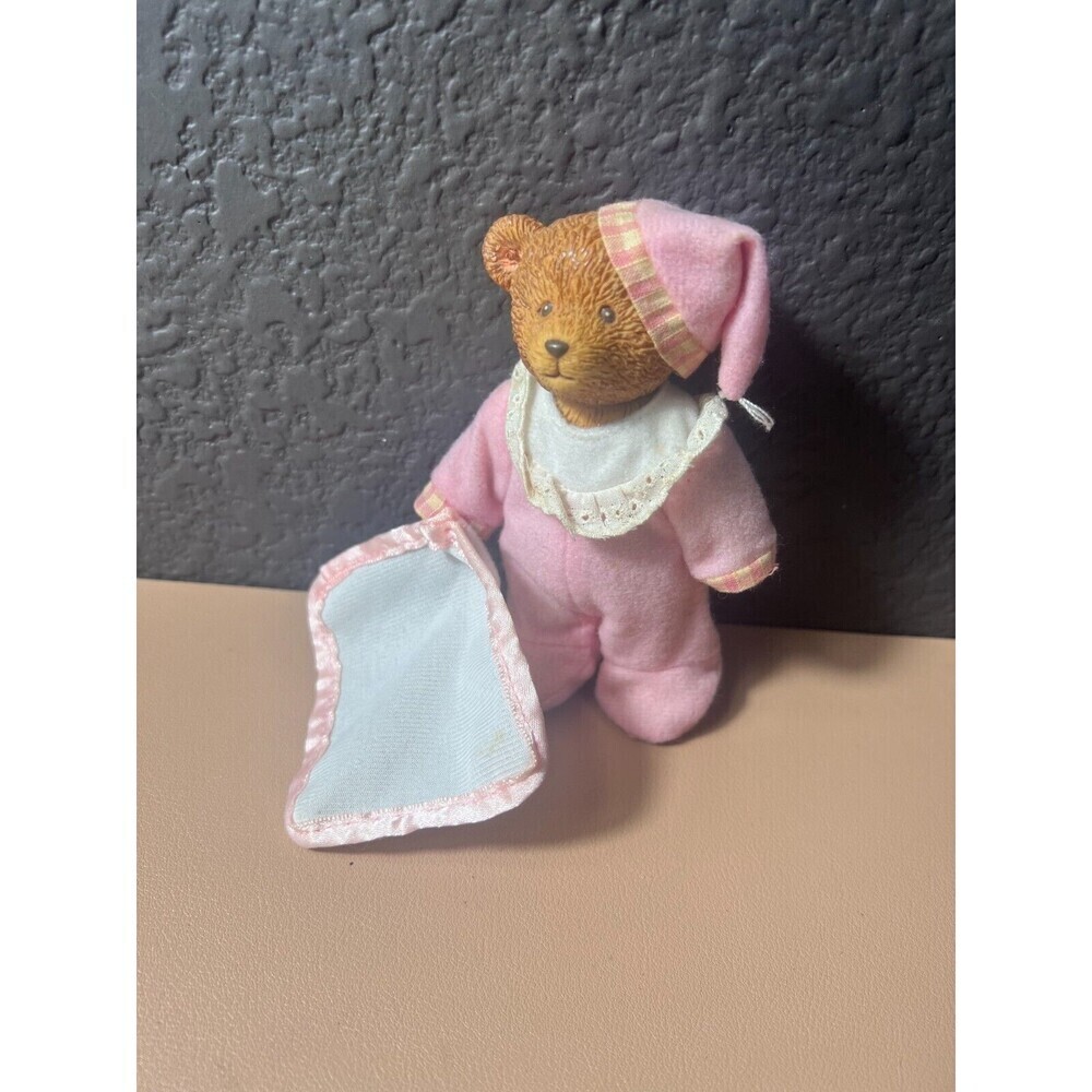Vintage Harry James Teddy Bear in Sleepsuit  with Hat & Blanket Bib Toddler Rare